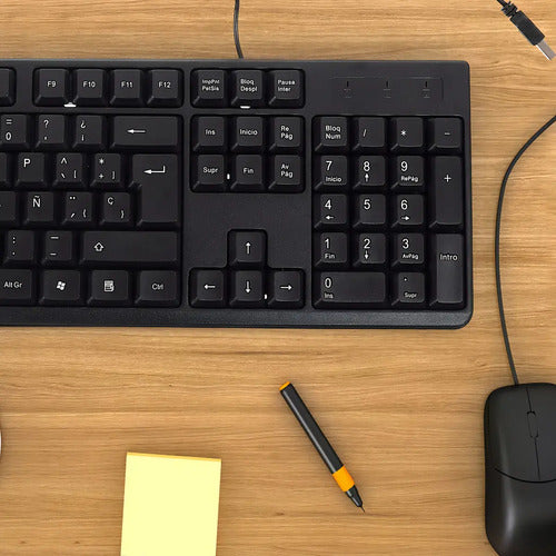 Kit Combo Teclado Y Mouse Alámbrico H-8810 Negro