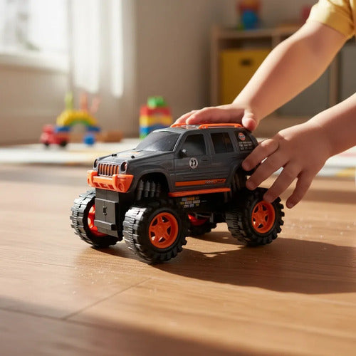 Camioneta 4x4 Todoterreno A Fricción Todoterreno Escala 1:10 Gris
