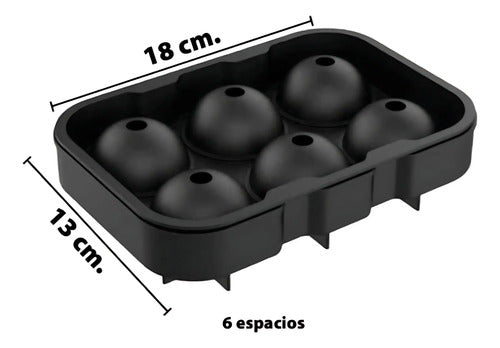 Cubetera De Hielo Esfera Rodondo Silicona Hielera Varios