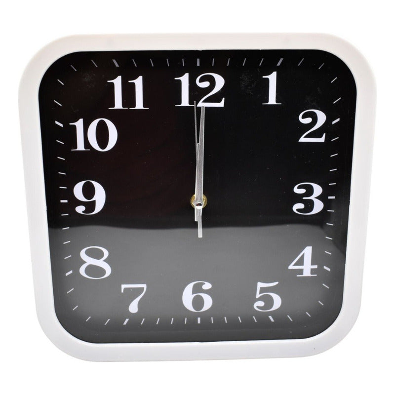 Reloj Grande Para Pared De Plastico Cuadrado 28x28cm
