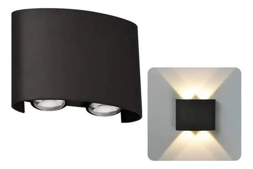 Set X8 Aplique Pared Bidireccional Lampara Exterior 2 Luces