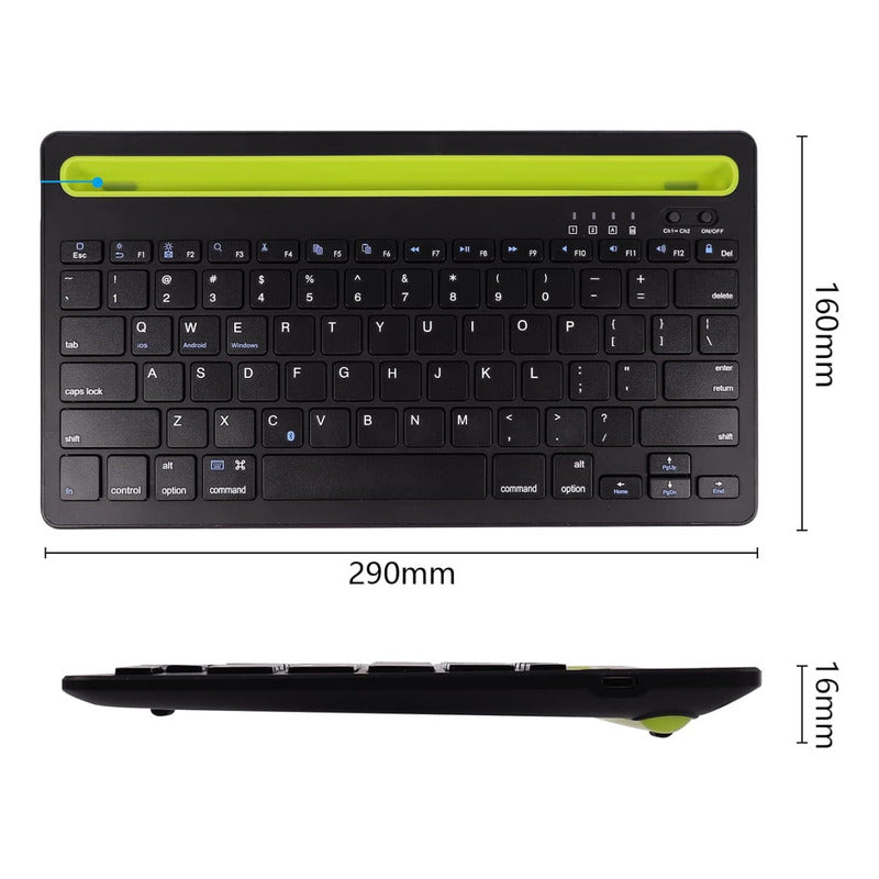 Teclado Bluetooth Portatil Inalambrico Soporte Tablet Celu