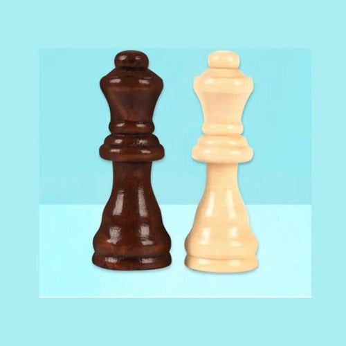 Ajedrez De Madera Juego De Mesa 48x48cm 3 En 1