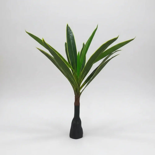 Planta Artificial Decorativa Interior Hojas Base Plastica Verde Claro 100cm