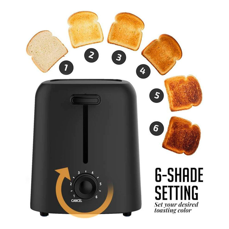 Tostadora Electrica 2 Rodajas 6 Niveles De Tostado 650w