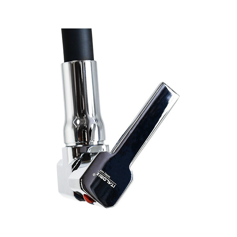 Canilla Cocina Pared Grifo Mesada Monocomando Flexible Negro