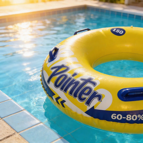 Flotador Inflable Aro Gigante Pileta Playa Adultos 115cm Amarillo