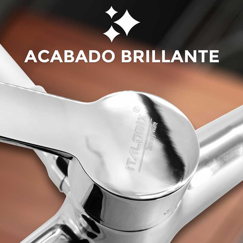 Grifo Monocomando 15cm Flexible Cocina Blanco Mesada Pared