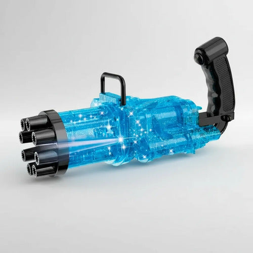 Pistola Lanza Burbujas Automática 8 Agujeros Luces Infantil Aleatorio