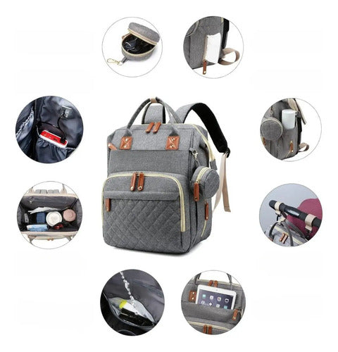 Mochila Maternal Convertible Con Cambiador