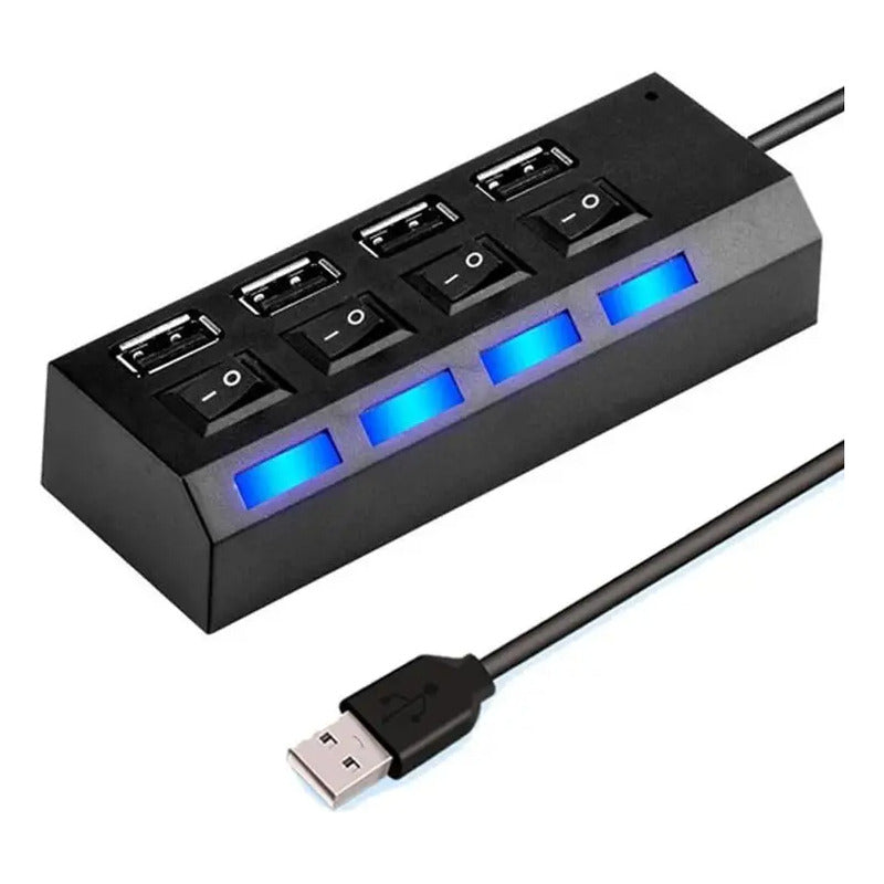 Adaptador Usb Hub 4 Puertos Con Interruptores