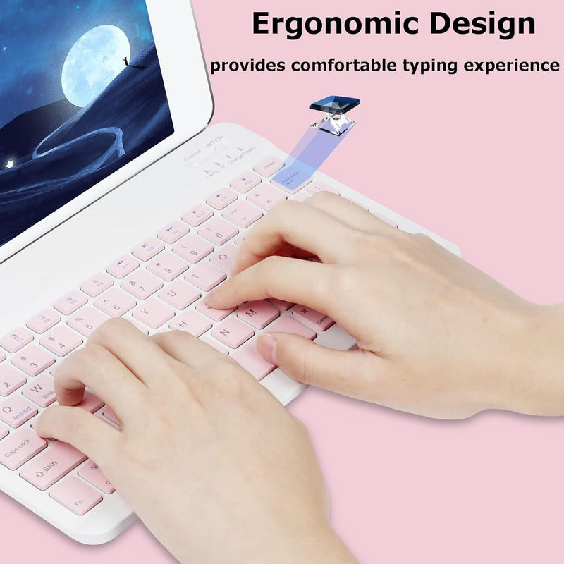Teclado Y Mouse Inalambrico Bluetooth Recargable Combo