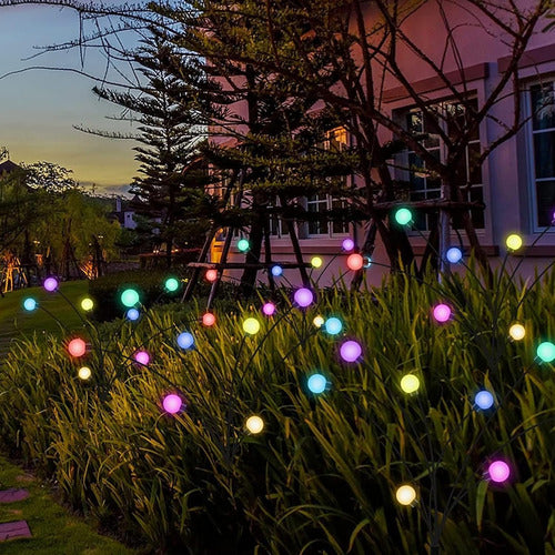 Set X8 Luces Solares Led Jardin Estaca Lampara Exterior Foco