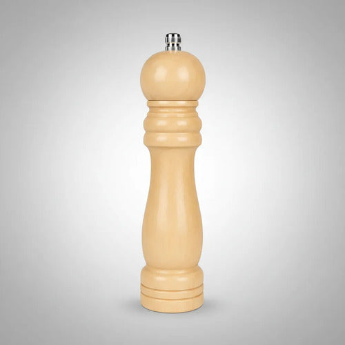 Molinillo Manual Madera Especias 21cm Pimienta Granos Cocina Beige