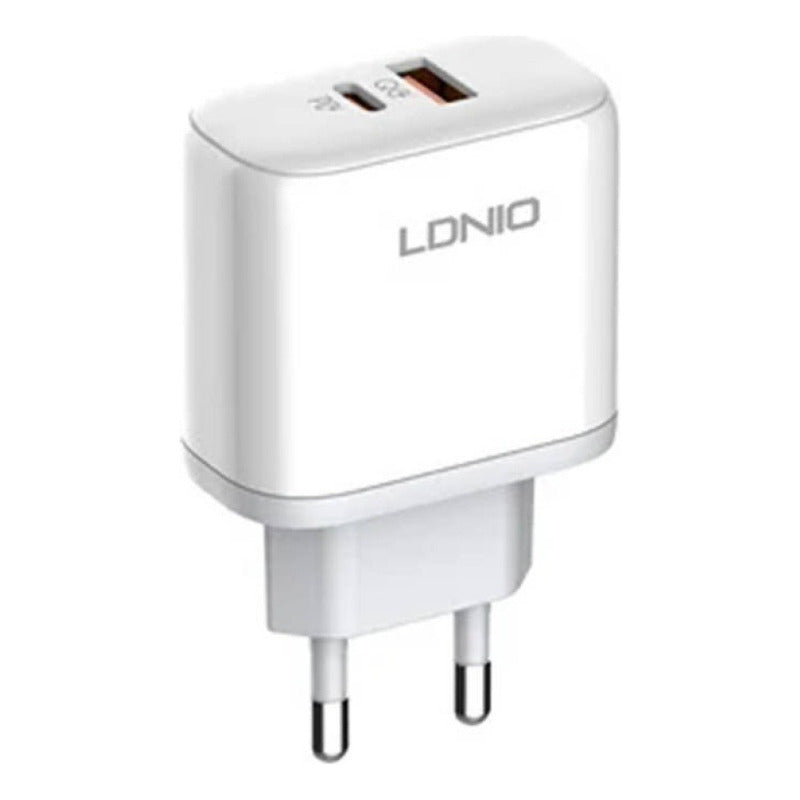 Cargador Pared 45w Usb + Tipo C Usb C Carga Rapida Blanco