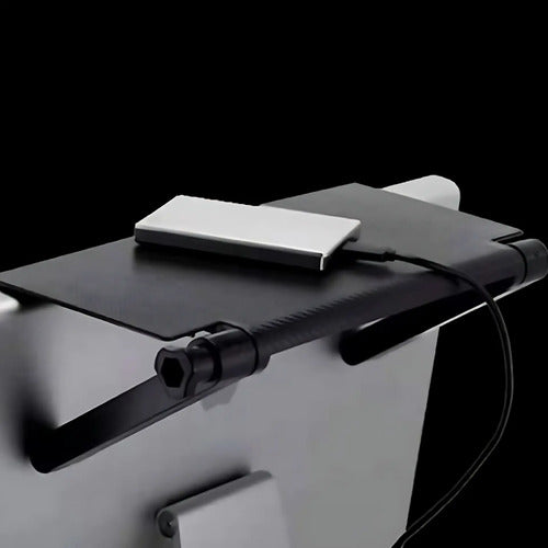 Soporte Repisa Estante Ajustable Tv Para Canalera Tv Box Negro