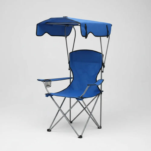 Silla Plegable Con Techo Portátil Para Camping Playa Lona Aleatorio - 2 Colores