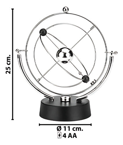 Adorno Pendulo Movimiento Perpetuo Decoracion Escritorio Plateado