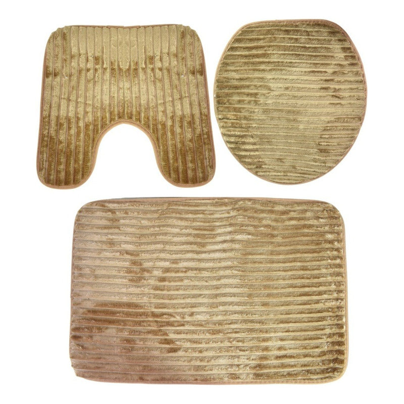 Set De Alfombras Para Baño 3 Pcs Con Relieve