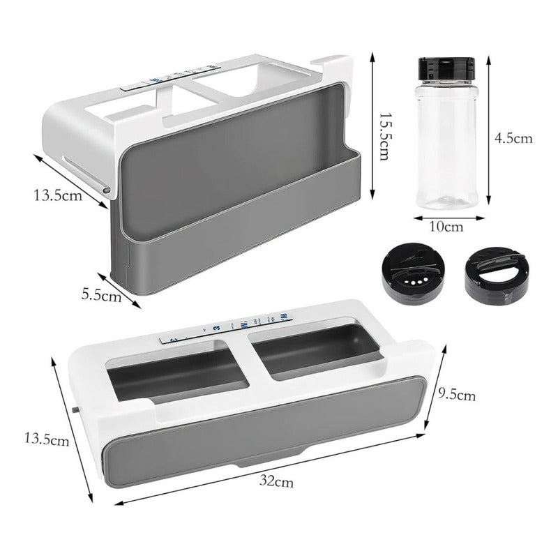 Estante Organizador De Especieros C/ 6 Recipientes 32x13.5cm