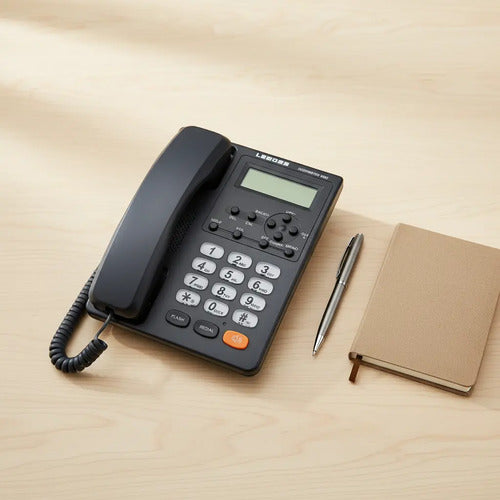 Telefono Fijo Numeros Grandes Con Captor De Llamadas Blanco Y Negro