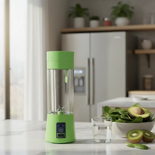 Licuadora Portatil Varios Colores Usb Recargable Vaso Batido Verde
