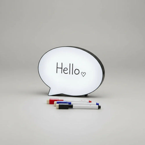 Cartel Luminoso Led Escribible Marcadores Lámpara 15x12cm Blanco