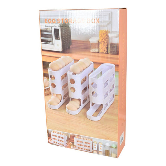 Huevera De Plastico Heladera Color Blanco 36x19.5x7cm