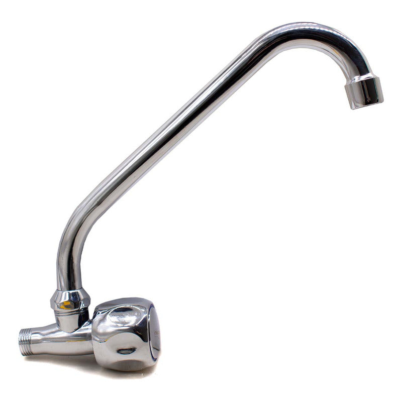 Canilla Cocina Pared Unitaria Grifo Mesada Metal Agua Fria