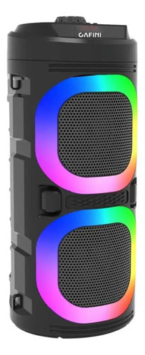 Parlante Portátil Con Control Bluetooth Bass 10w Led Rgb Negro
