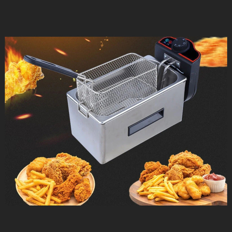 Freidora De Aceite 3 Litros Acero Inoxidable Electrica