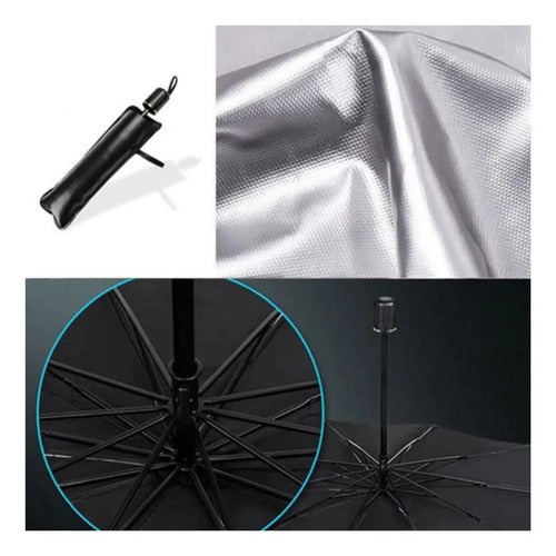 Parasol Parabrisas Forma De Paraguas Para Auto