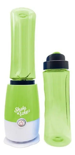 Licuadora Portatil Mixer Batidos Procesadora Juguera 2 Vasos Azul/verde