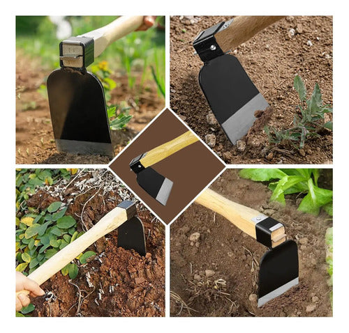 Azada Para Jardin Con Mango De Madera 38x7x14cm Varios