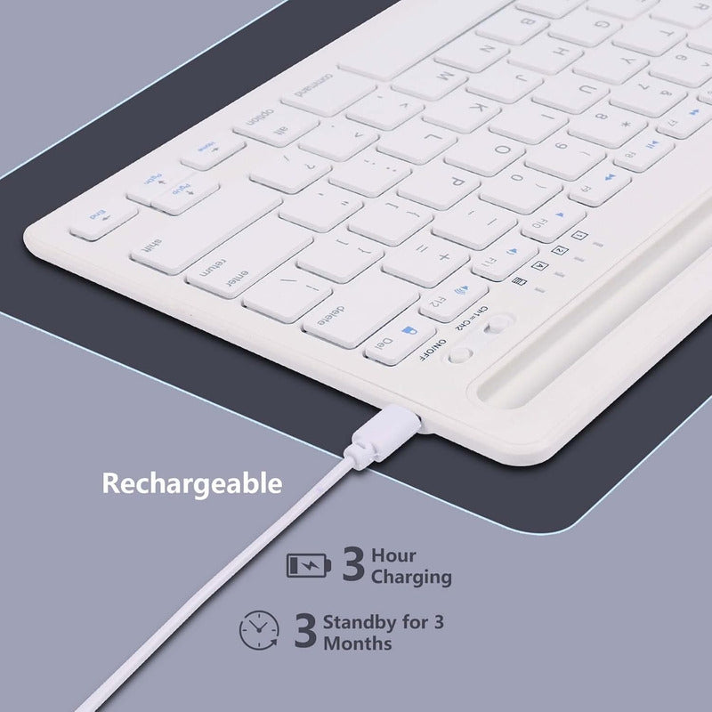 Teclado Bluetooth Portatil Inalambrico Soporte Tablet Celu