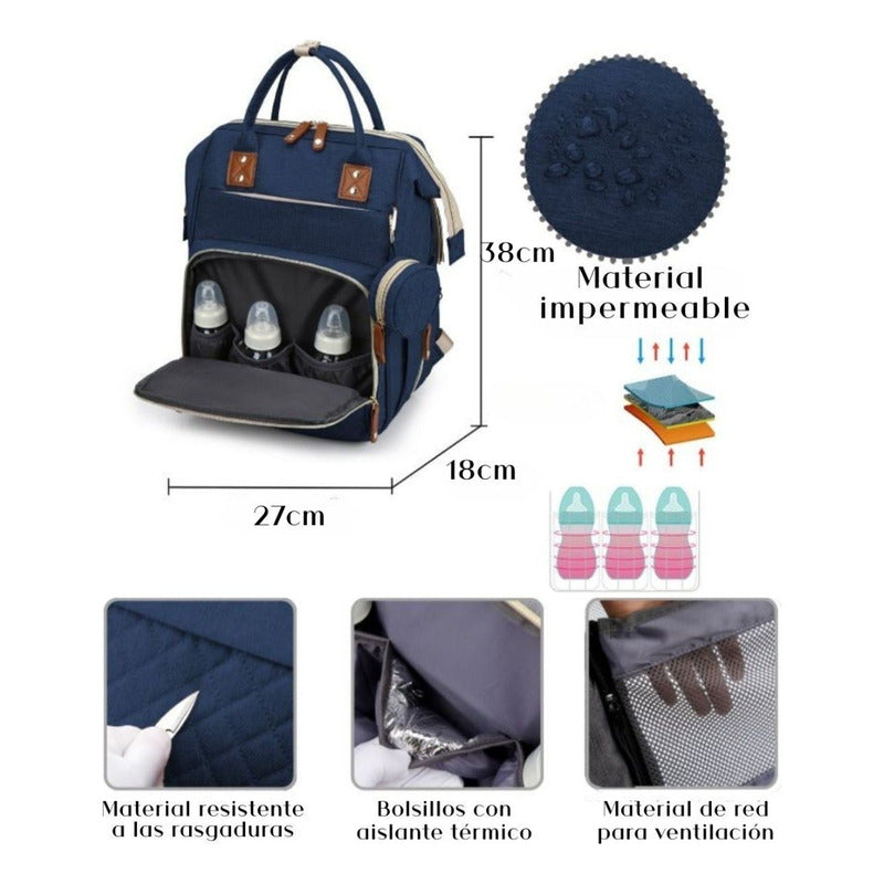 Mochila Maternal Convertible Con Cambiador