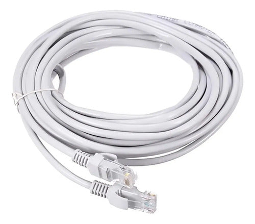 Cable Red Ethertnet 10 Metros Rj45 Utp Categoria 6 Color Blanco
