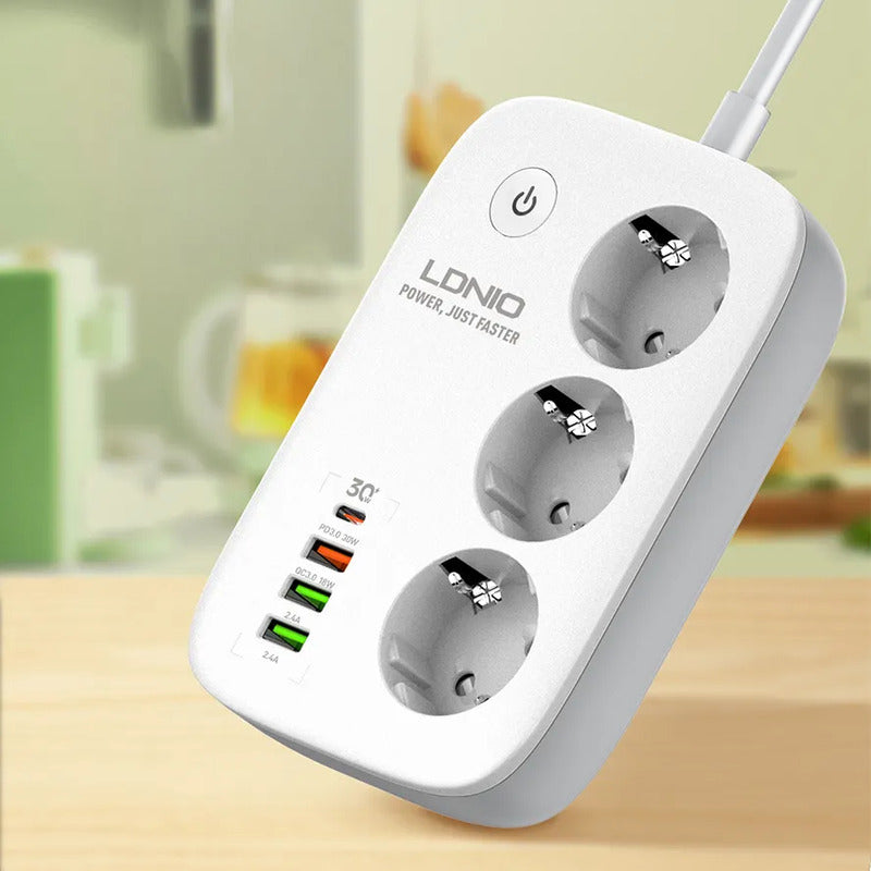 Enchufe Inteligente Adaptador Usb Carga Rapida 30w