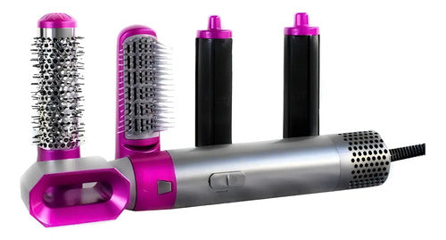 Cepillo Moldeador Pelo 5 En 1 Secador Rizador Alisador 220v