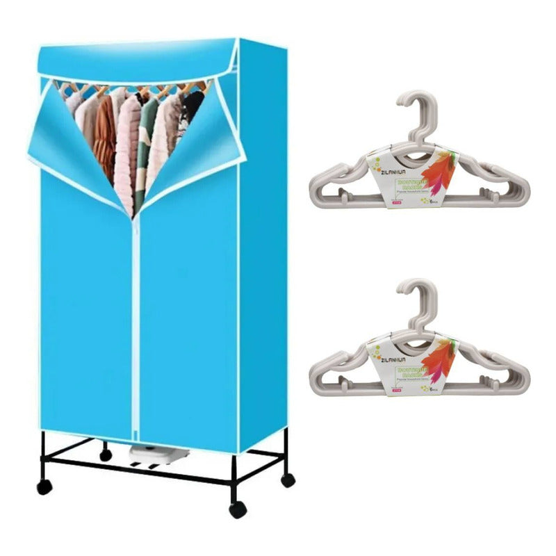 Secador De Ropa De Pie De Bolsa 1000w + 12 Perchas