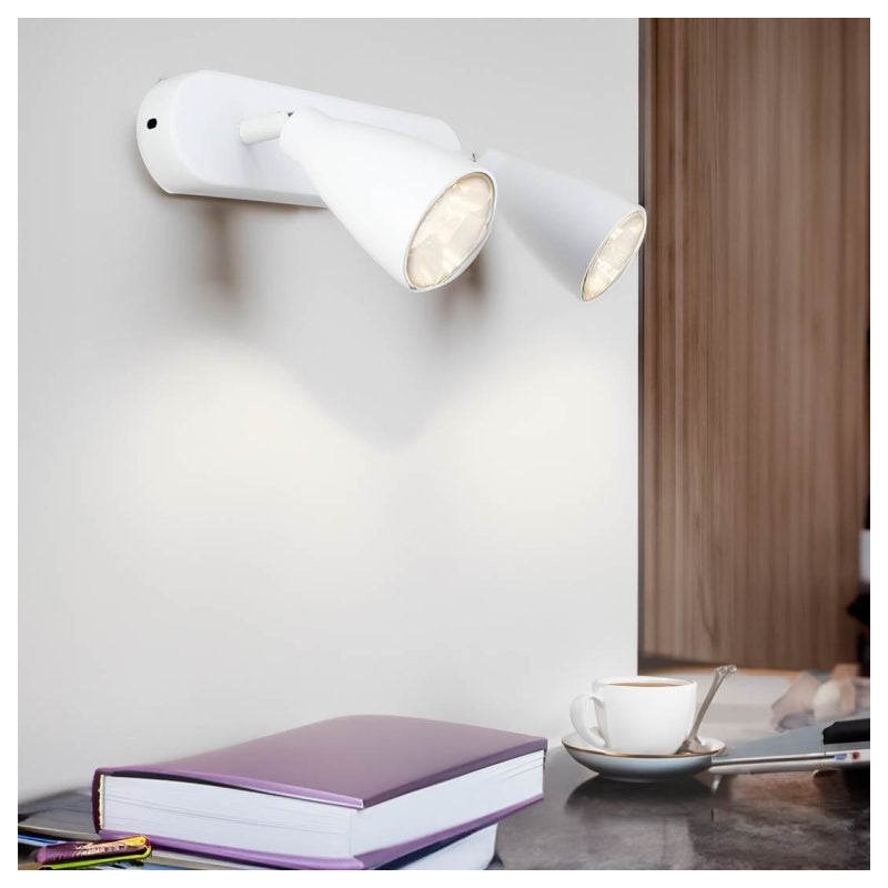 Aplique Luminaria Lampara Blanco Foco Pared Techo