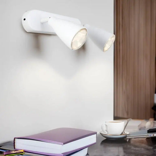 Aplique Luminaria Lampara Blanco Foco Pared Techo Blanco