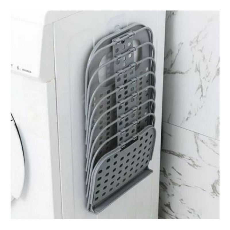 Canasto Plegable Colgante Gris Organizador 50x32x23cm