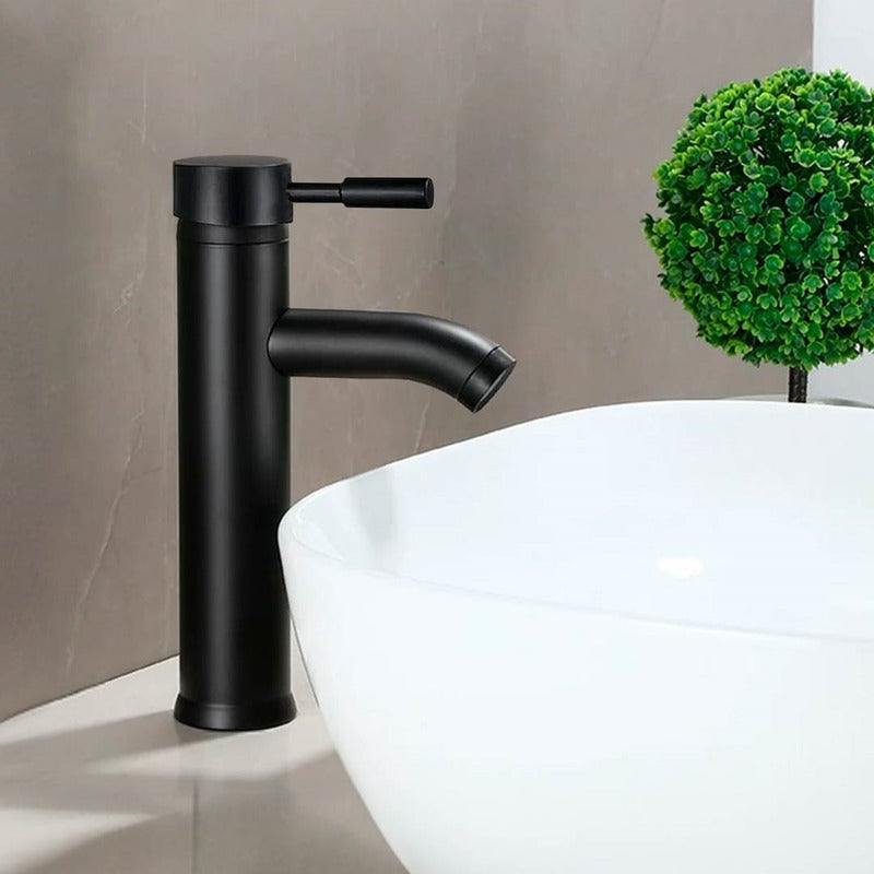 Canilla Negra Para Lavatorio Baño Monocomando Mezcladora
