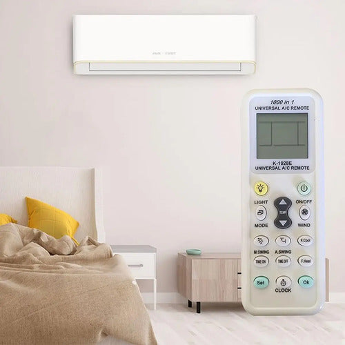 Control Remoto De Aire Acondicionado Universal Blanco