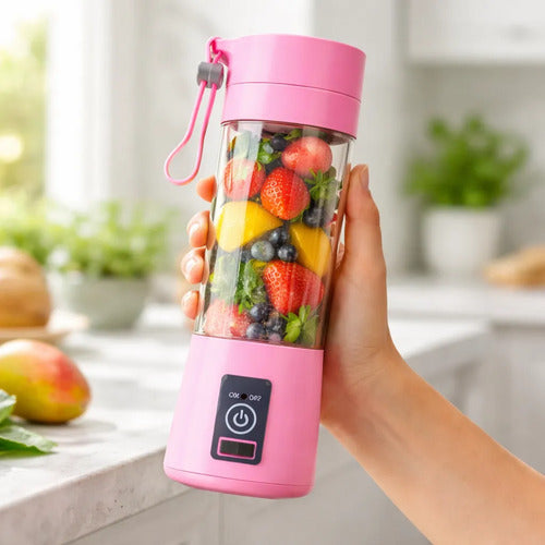 Licuadora Portatil Varios Colores Usb Recargable Vaso Batido Violeta