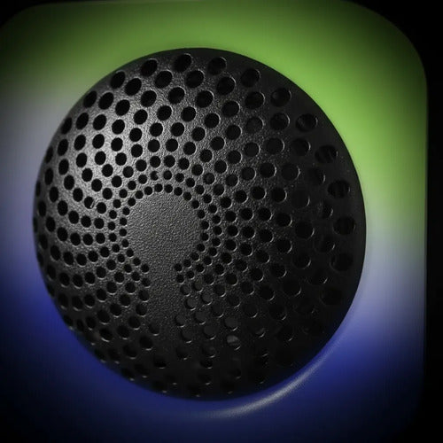 Parlante Bluetooth Top Tendencia 2x4'' Led Rgb Full Negro