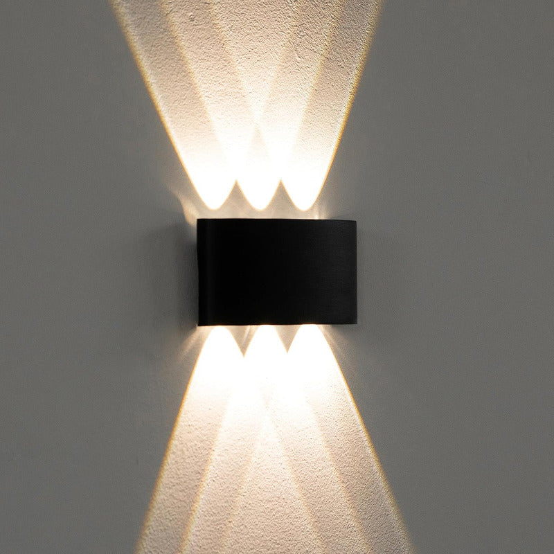 Aplique Pared Bidireccional Foco Exterior Lampara 3 Luces