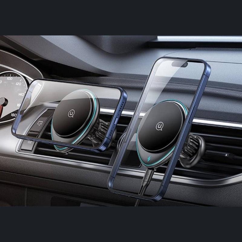 Cargador De Auto Inalambrico Magnetico 15w Para Ventilacion