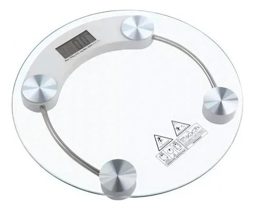 Balanza Digital De Baño Para Peso Corporal Con Plataforma De Cristal Y 150 Kg Transparente